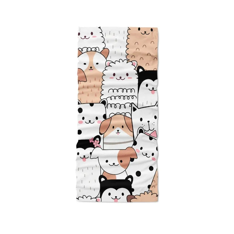 Cycling Face Bandana Headwear Kawaii Cartoon Panda Scarf Outdoor Qme style10 One Size China Mainland