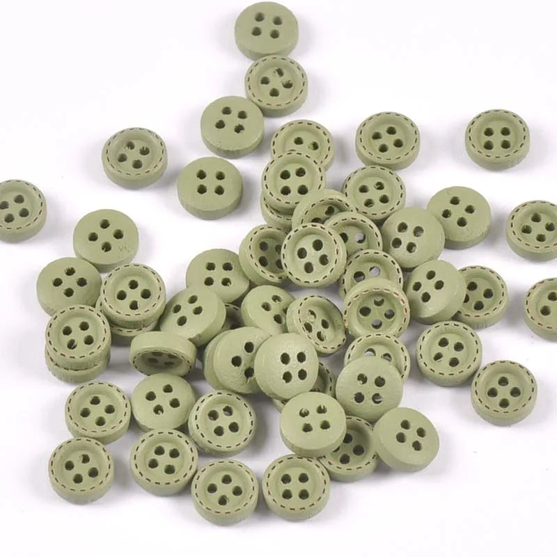 Multicolor Wood Decoration Buttons For DIY Sewing Clothing Accessories Scrapbook Crafts Supplies Home Decor 10mm 100pcs m2599 Qme 2 10mm