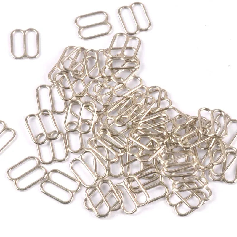 100pcs Black White Metal/plastic Belt Buckle Hair Jewelry Ribbon Adjuster DIY Accessories Wedding Card Buckles Home Decor c2407 Qme 4-metal