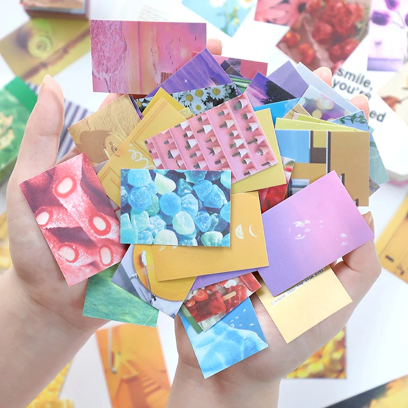 50pcs/pack Vintage Stickers Landscape Book Scrapbooking Decorative Supplies Diary Album Stationery Aesth Painting Stickers Qme