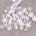 100Pcs/lot Mix Applique Polyester Felt Artificial Snowflake Patch Sticker Non-woven Patches For DIY Crafts Christmas Decoration Qme Random mixed