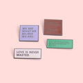 Philosophical Phrases of Life Enamel Pins Wholesale Live Actively Brooch Bag Word Lapel Pin Encouraging Badge Jewelry Gift Qme set