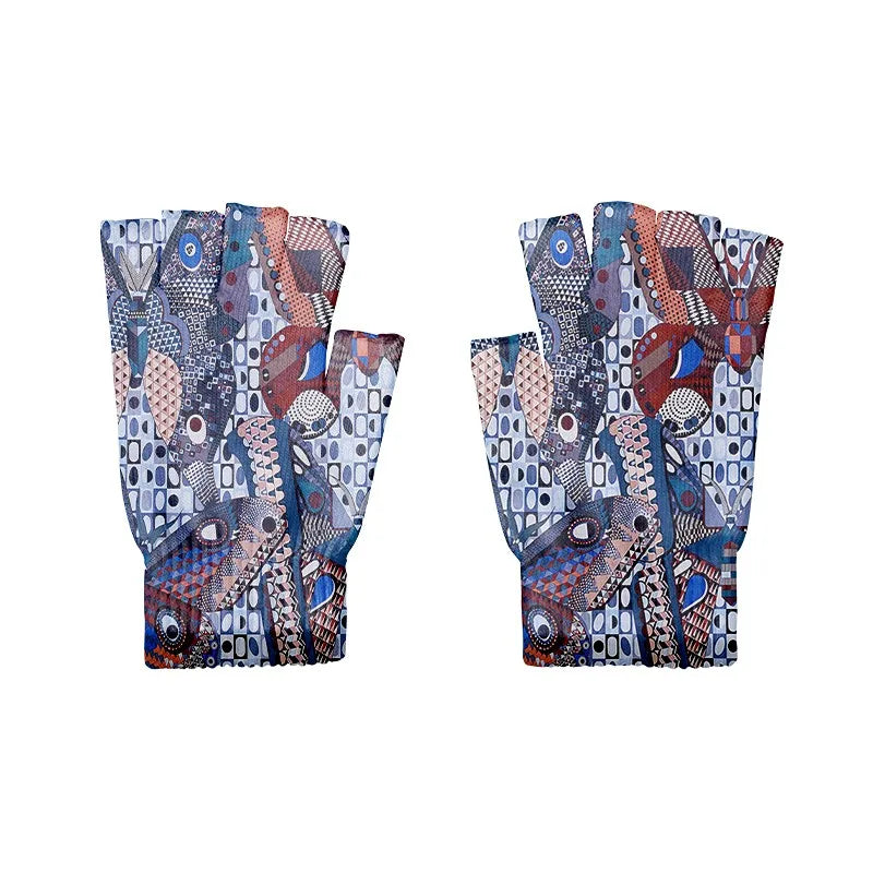 Cartoon Mashup Colorful Pattern Mittens Wrist Spring Summer Qme style6 One Size China Mainland