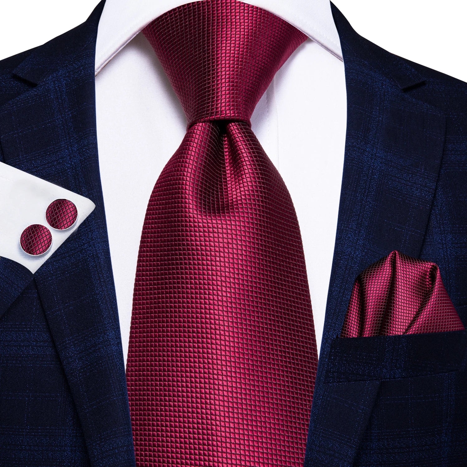 Hi-tie Paisley Wine Red 100 Silk Men's Tie Neckties Ties Men Formal Qme