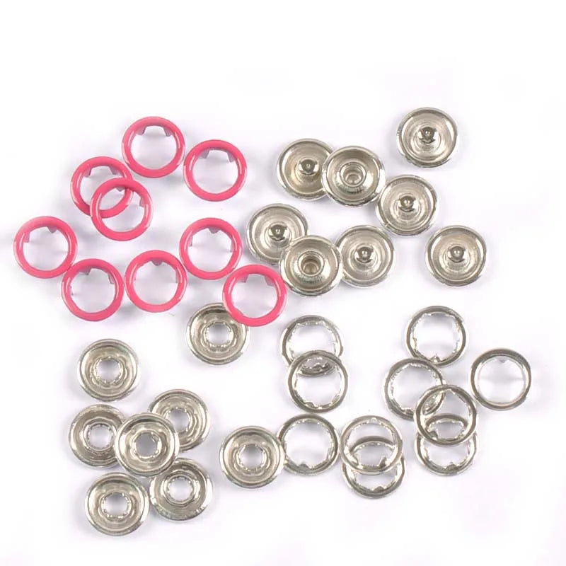 9.5mm 18color Metal Prong Snap Buttons For Clothes Baby Romper Buckle Snap Fasteners Press Studs Poppers 20sets(4pcs 1set) c2230 Qme 2
