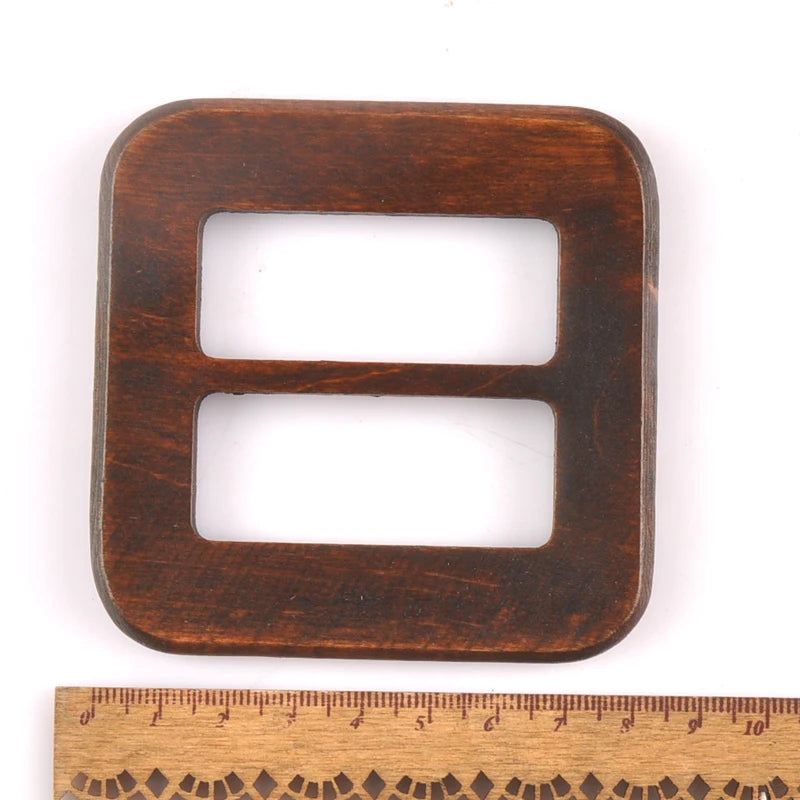 Wooden Round Ring Belt Buckle For Clothes Bag Accessories Apparel Garment Ornament Handmade DIY Accessories Windcoat Decor m2591 Qme