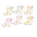 50Pcs/lot mixed color Horse pattern flatback Wooden Buttons For Clothing Sewing DIY Scrapbooking Crafts Accessories Home Decor Qme Default Title