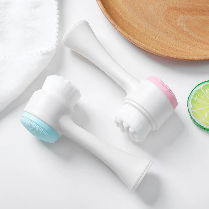 Face Cleaning Massage Brushes Wash Product Skin Care Tool Double Side Qme