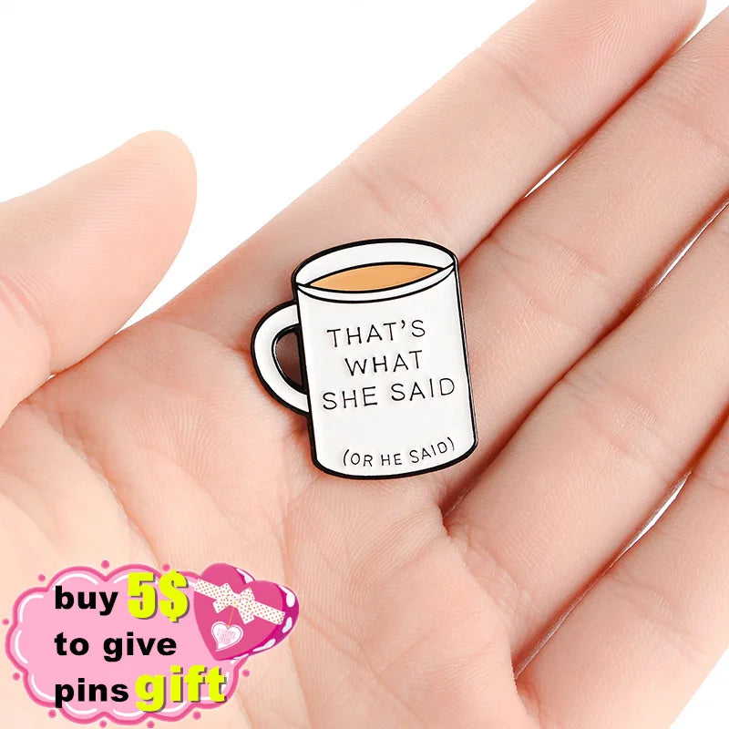 Boss Mug Custom Enamel Pins Best Boss Ever Enamel Pins Coffee Cup Lapel Pins Brooches for Men Women Boss's Day Gift Wholesale Qme