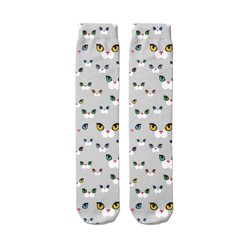 Creative Korean Cartoons Cute Panda Women's Socks Casual Cotton Funny Qme style8 One Size China Mainland