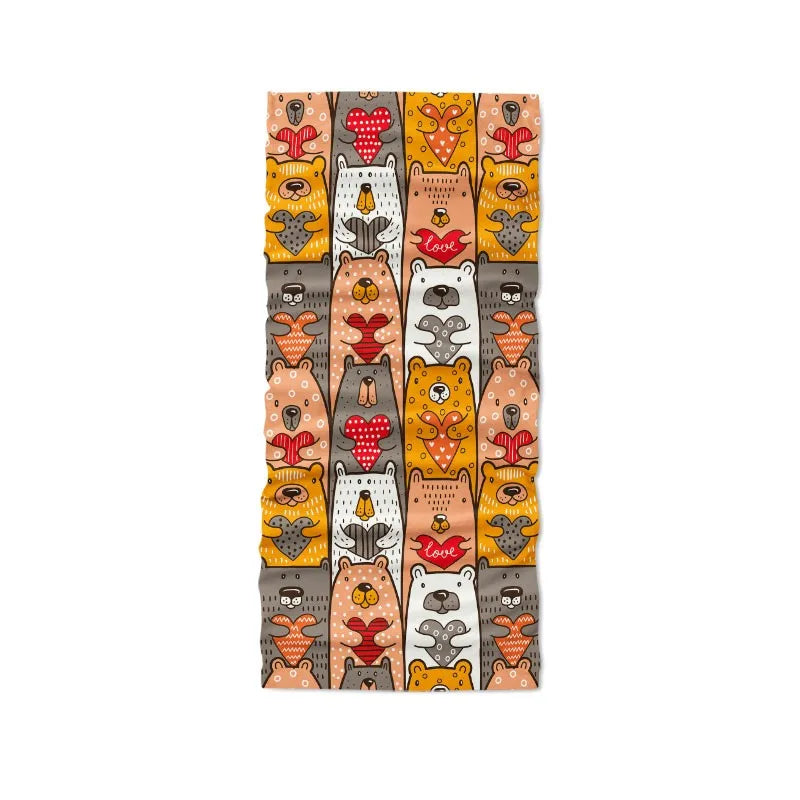 Cycling Face Bandana Headwear Kawaii Cartoon Panda Scarf Outdoor Qme style4 One Size China Mainland