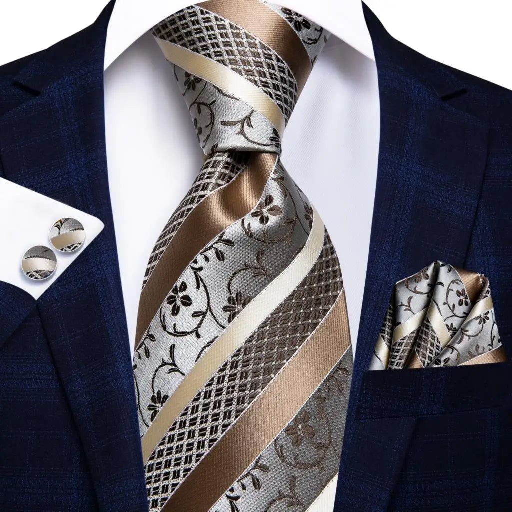 Navy Blue Striped Wedding Tie Men Fashion Design Green Red Necktie Qme