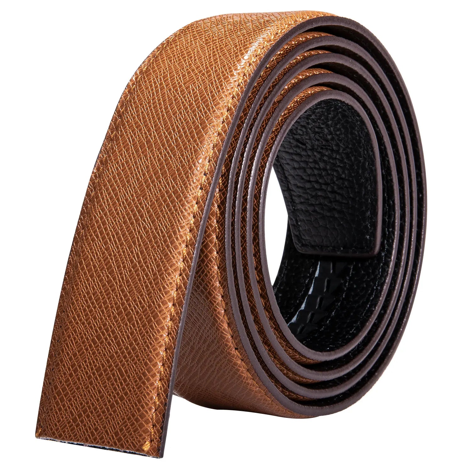 Men's Belt Without Buckle Cowskin Leather No Automatic Replacement Qme DM-G 110cm