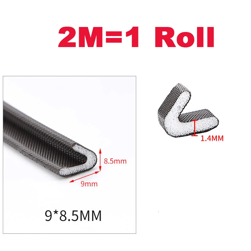 V Shape Adhesive Weather Stripping Door Frame Seal PU Foam Window Insulation Anti Collision Soundproof Tool Brown Qme S 14M