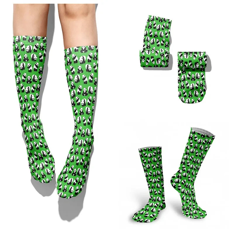 Funny Cute Printing Cartoons Panda Socks Unisex Animal Dog Cat Bear Qme