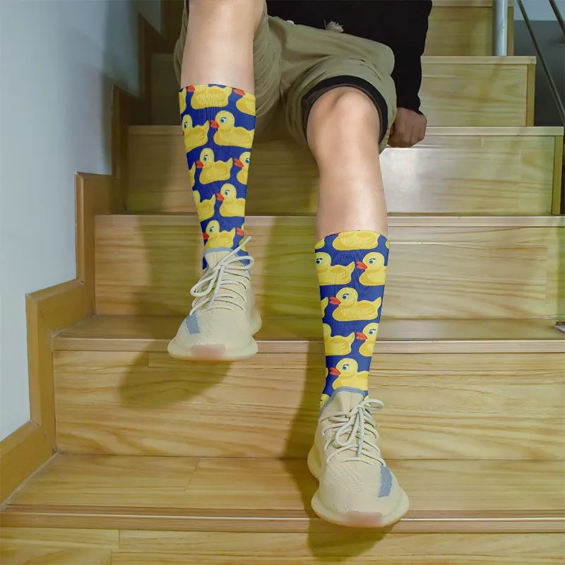 Cartoon Socks Animal Print Duck Cute Harajuku Kawaii Women Skarpetki Qme
