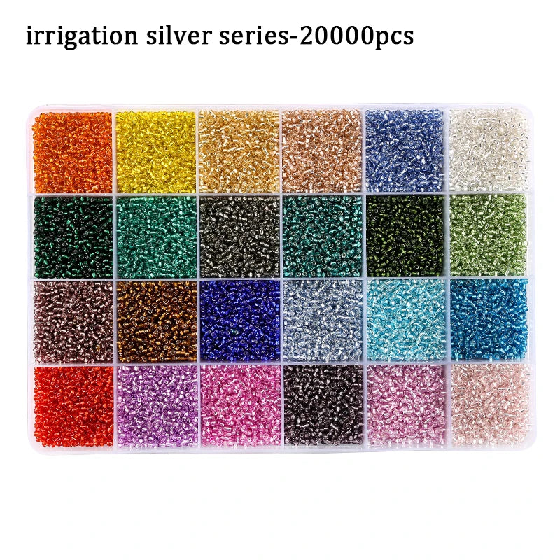 2mm Colored Seed Beads Kit Small Glass Beads Acrylic Letter Bead Set With Organizer Box For Jewelry Making Necklace Bracelet DIY Qme 7