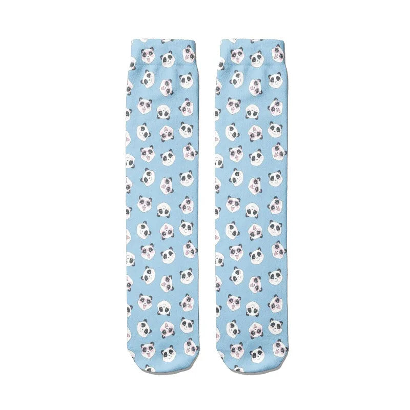 Creative Korean Cartoons Cute Panda Women's Socks Casual Cotton Funny Qme style10 One Size China Mainland