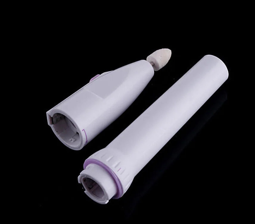 Mini Nail Electrical Polisher 5 Drill Heads Art Tip Manicure Toenail Qme