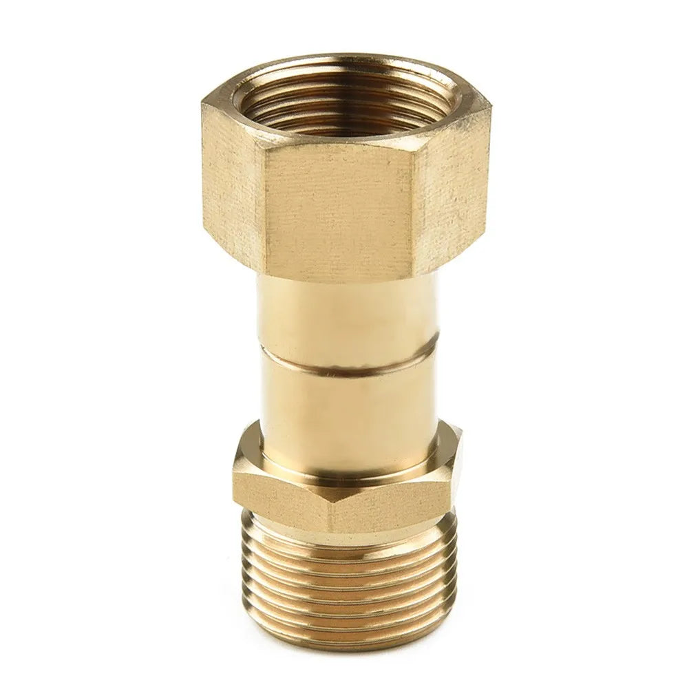 Brass High Pressure Washer Swivel Joint Connector Hose Fitting M22 14mm Thread 360 Degree Rotation Hose Sprayer Connector Qme