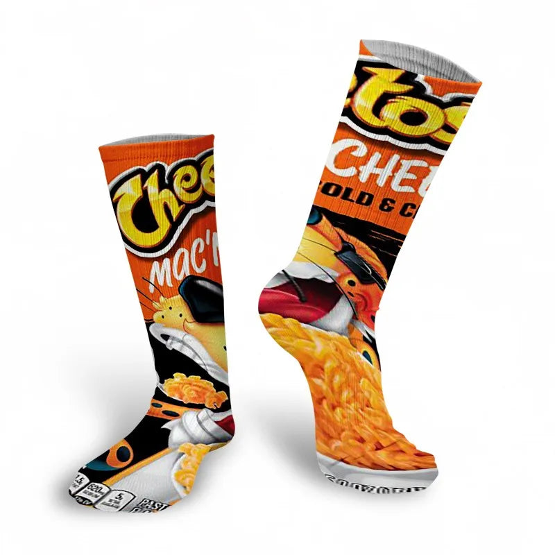 Funny 3D Printing Potato Chips Socks Female French Fries Packaging Qme style5 One Size China Mainland