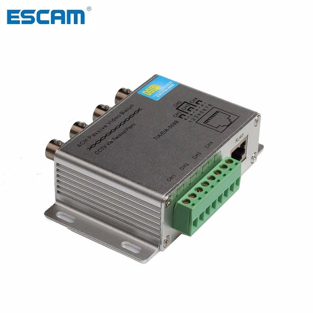 4CH/8CH HD CVI/TVI/AHD Passive Transceiver 4/8Channels Video Balun Adapter Transmitter BNC to UTP Cat5/5e/6 Cable 720P 1080P Qme