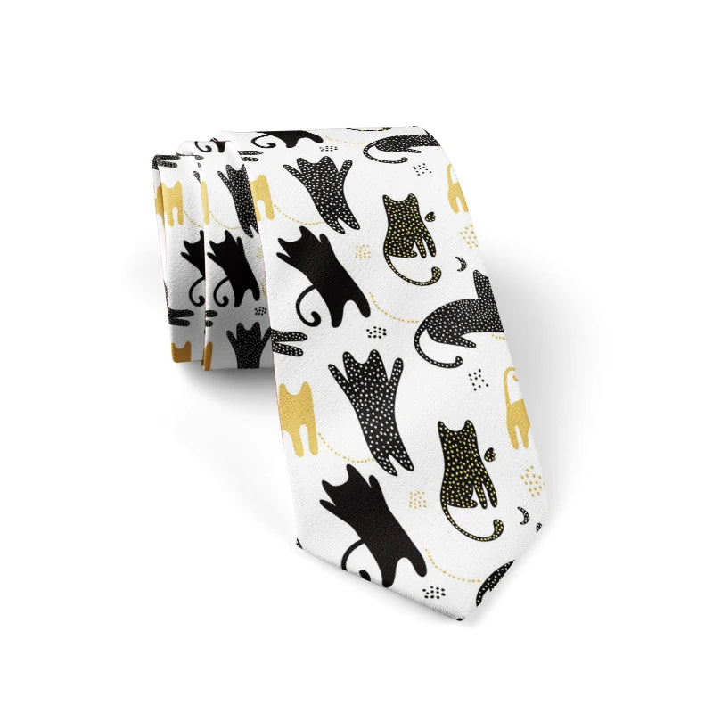 Fashion School Skinny Ties Boys Girls Casual Cartoon Zebra Monkey Qme style6 China Mainland