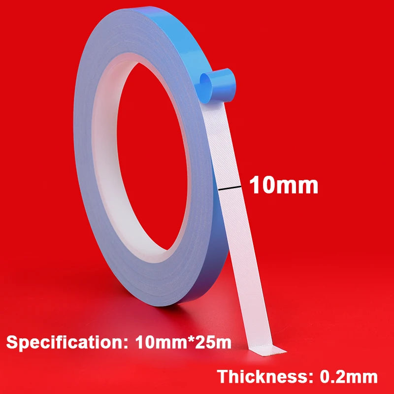 25M Double Side Thermal Conductive Tape 5-25mm Width Blue Heat Transfer Tape Adhesive Cooling Heatsink for Computer CPU GPU Qme 10mm 25M China Mainland