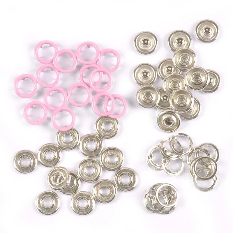 9.5mm 18color Metal Prong Snap Buttons For Clothes Baby Romper Buckle Snap Fasteners Press Studs Poppers 20sets(4pcs 1set) c2230 Qme 4