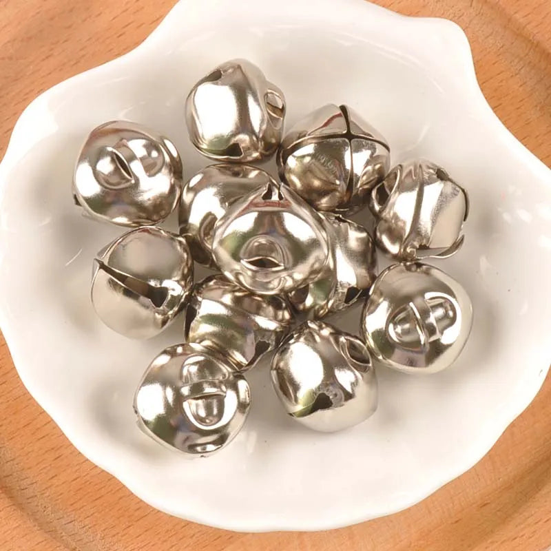 Gold Silver Small Jingle Bells Pendants For DIY Crafts Party Decoration Christmas Tree Metal Bells Home Ornaments Kid Gift c2683 Qme