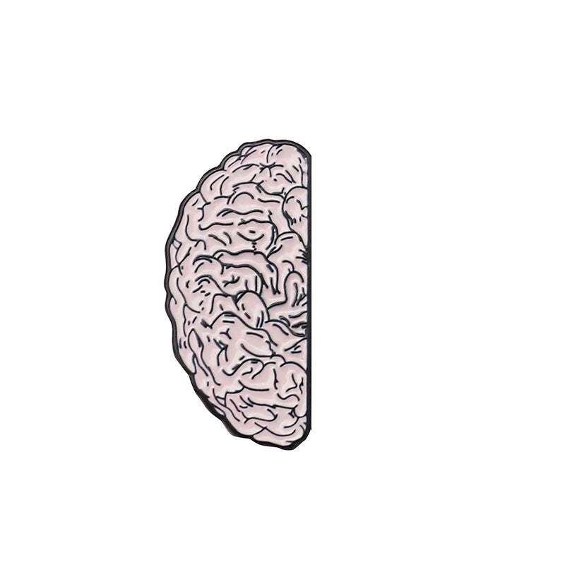 Heart and Brain Custom Enamel Pin Badge Human Heart Lapel Pin Brain Brooch Anatomy Art Jewelry Medical Anatomical Gift Wholesale Qme Brain