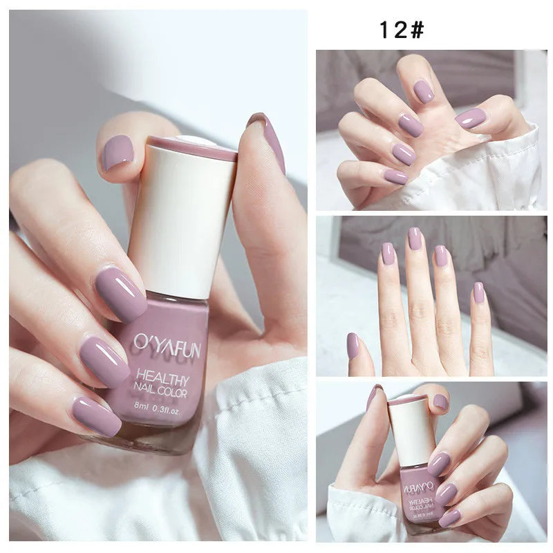 Nail Art Tearable Quick Dry Normal Without Lamp Nail Polish Glitter Sequins UV Varnish Matte Waterproof No-bake Nail Polish Qme