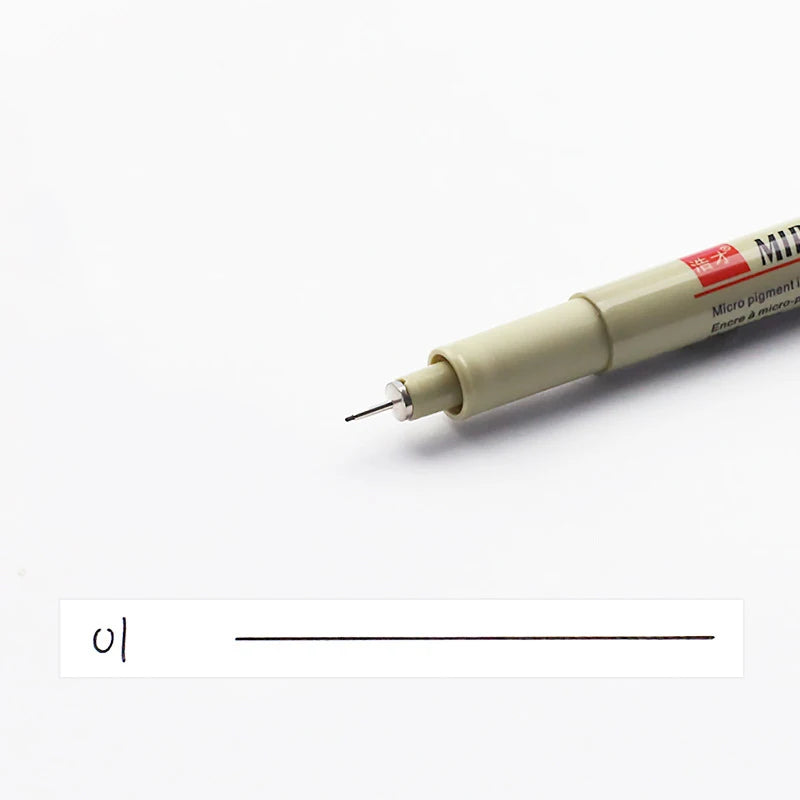 1/2/3pcs Pigma Micron Pen 003 005 01 02 03 04 05 08 1.0 2 3 Brush Art Sketch Marker Pen For Manga Soft Fineliner Drawing Qme 01