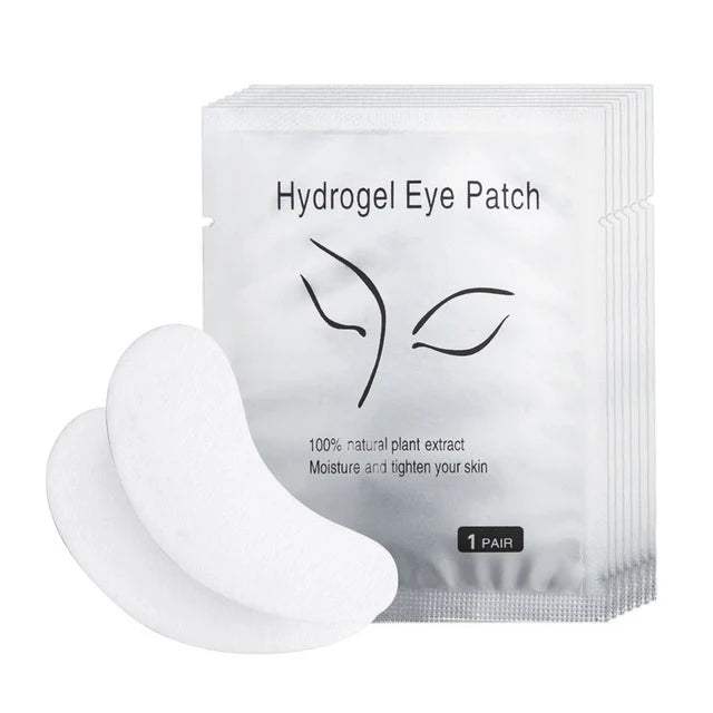 100pairs Paper Patches Eyelash Under Eye Pads Lash Extension Tips Qme Silver-01 100Pairs