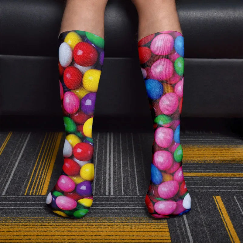 Candy Ice Cream 3d Patterned Socks Funny Soft Autumn Winter Sports Qme