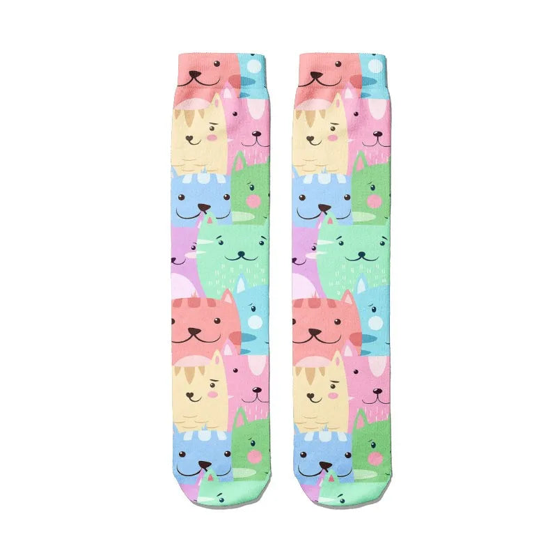 Funny Harajuku 3D Printing Cute Cartoon Panda Socks Men Women's Qme
