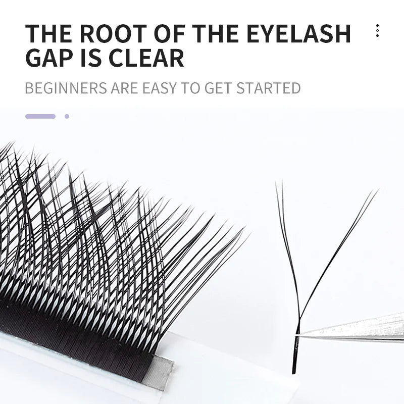 NATUHANA YY Lash Extensions 10 Trays Lot C D Curl Black Brown Qme