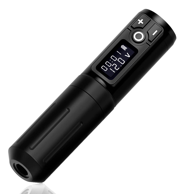 Newest Coreless Motor Wireless Tattoo Machine Pen Fast Charging Battery 1950mA/h RCA Adapter Kit Free Shipping Qme Black pen