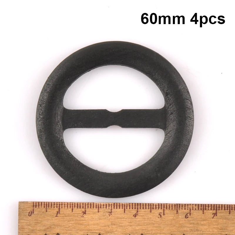 Wooden Round Ring Belt Buckle For Clothes Bag Accessories Apparel Garment Ornament Handmade DIY Accessories Windcoat Decor m2591 Qme 60mm 4pcs 2