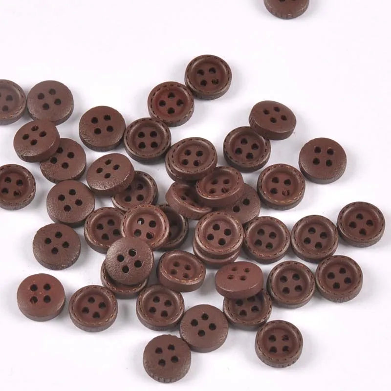 Multicolor Wood Decoration Buttons For DIY Sewing Clothing Accessories Scrapbook Crafts Supplies Home Decor 10mm 100pcs m2599 Qme 7 10mm