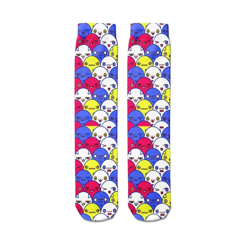 Cute Anime Cartoon Adventure Socks Yellow Street Role Playing Comics Qme style9 One Size China Mainland