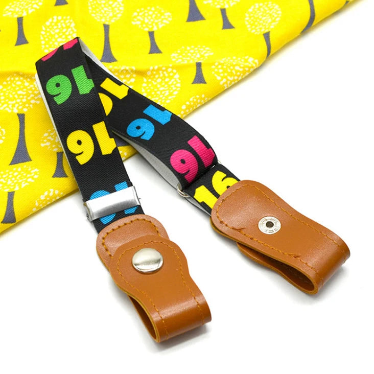 Kids Buckle-free Elastic Belt Waist No Buckle Stretch Belts Toddlers Qme W-10 40-65cm