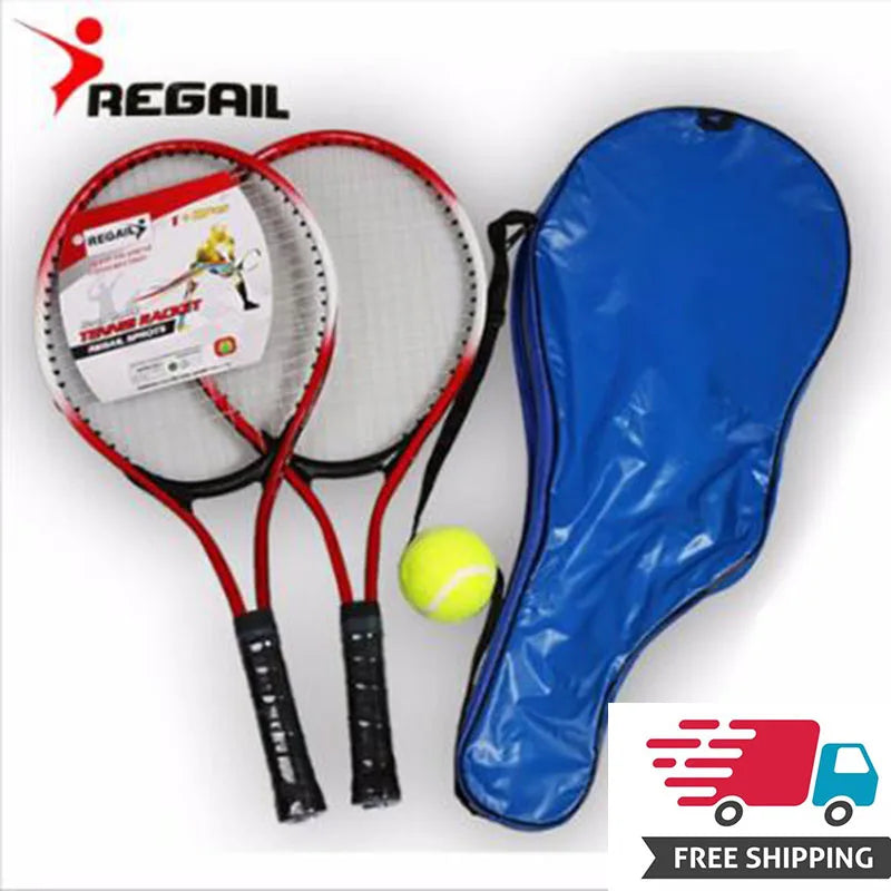Set of 2 Kid's Tennis Racket For Tennis Racket Training Carbon Fiber Top Steel Material Tennis String With Free Tennis Ball Qme