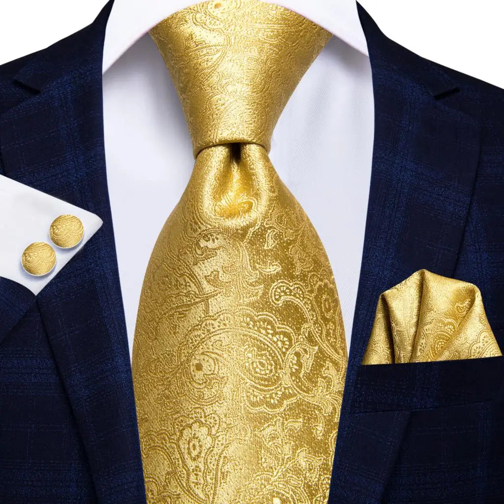 Business Black Solid Paisley Men's Tie Neck Strip Ties Men Formal