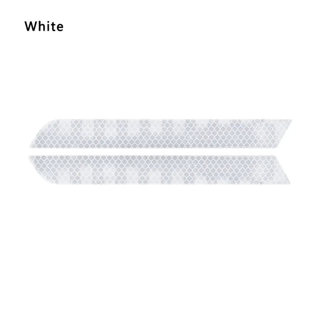 Car Body Reflective Stickers, Rear Bumper Reflective Film, Fog Lights Changed To Decorative Anti-collision Warning Stickers Qme White