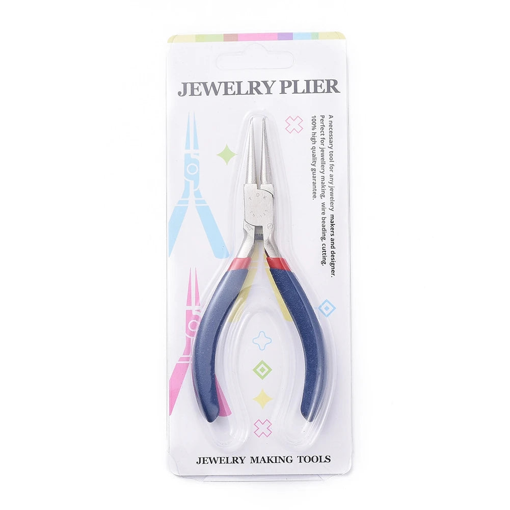 Pandahall Jewelry Pliers Sets Carbon-Hardened Steel Side Cutting Round/Bent/Long Chain Nose Pliers DIY Making Jewelry Tools Qme 125x70x10mm 1