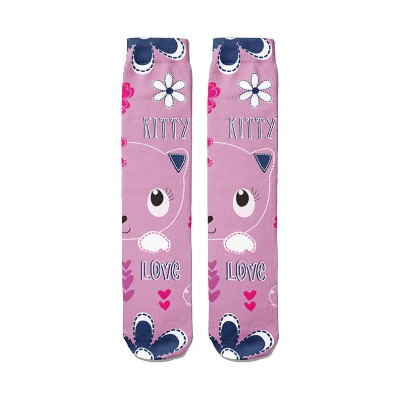Fashion Cartoon Women's Breathable Socks Kawaii Bear Cute Animal Qme style6 China Mainland