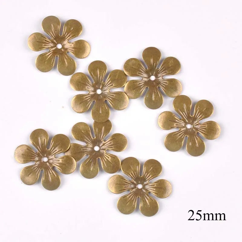 20pcs 10 Style Metal Crafts Wraps Filigree Flowers Connectors Embellishments For Scrapbooking DIY Home Decor Handicraft yk0762 Qme 4 Bronze