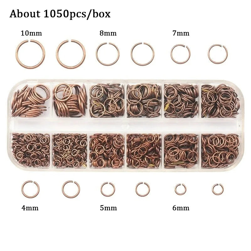 Jewelry Findings Set open jump rings Loose spacer beads Earring hooks Rubber Earring Backs for Jewelry Making DIY handicraft Qme 13