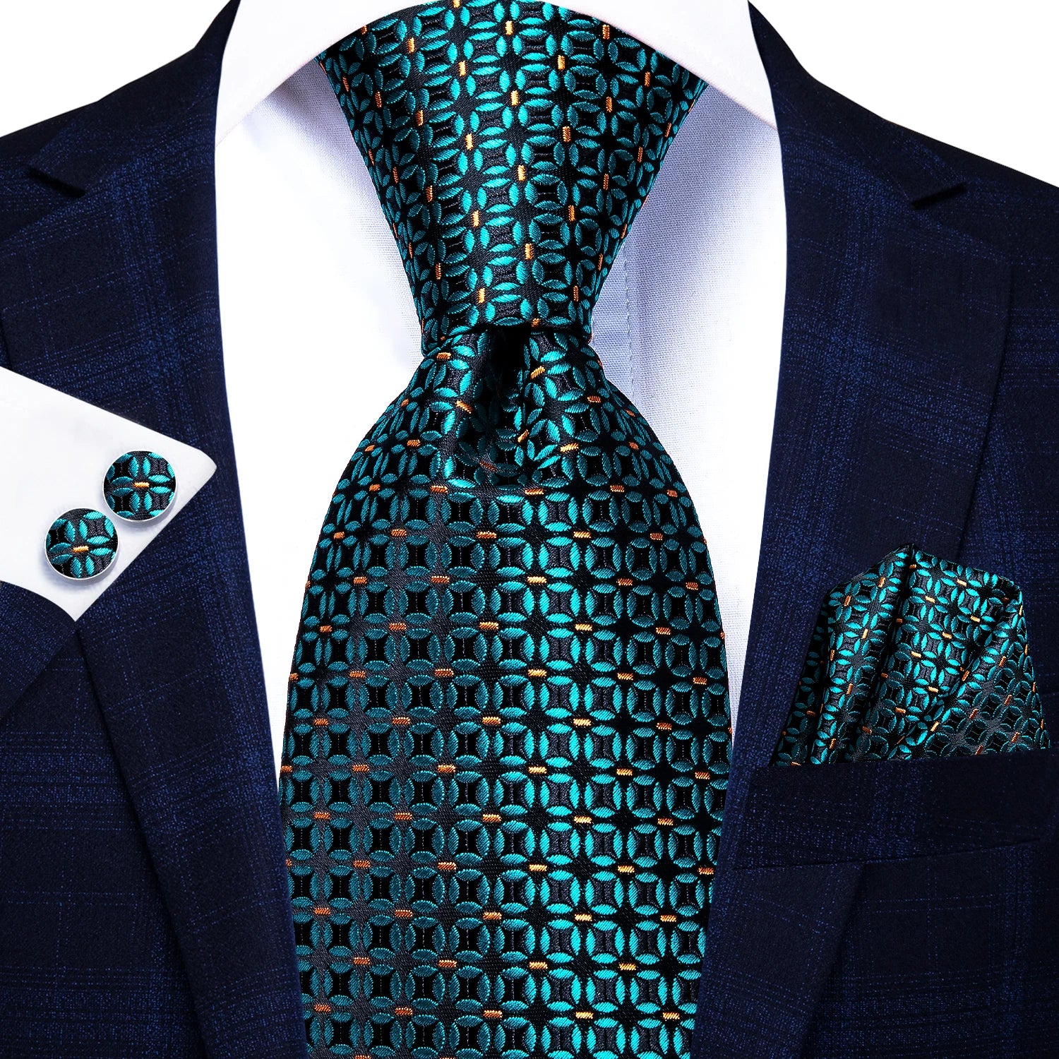 Hi-tie Elegent Men's Tie Gold Paisley Wedding Ties Men Fashion Silk